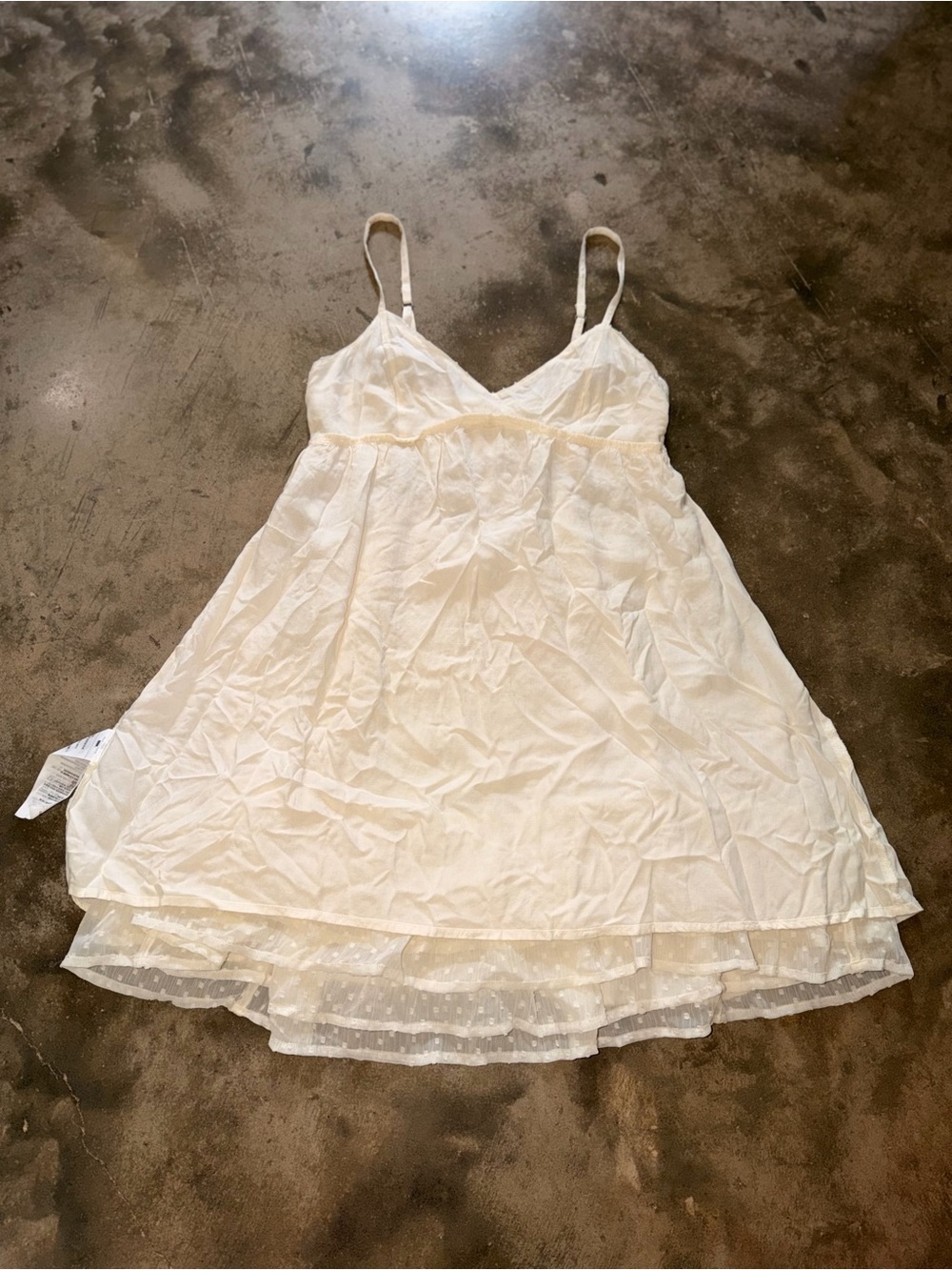 Abercrombie & Fitch Swiss Dot Embroidered Babydoll Mini Dress XS Homecoming - Picture 8 of 11